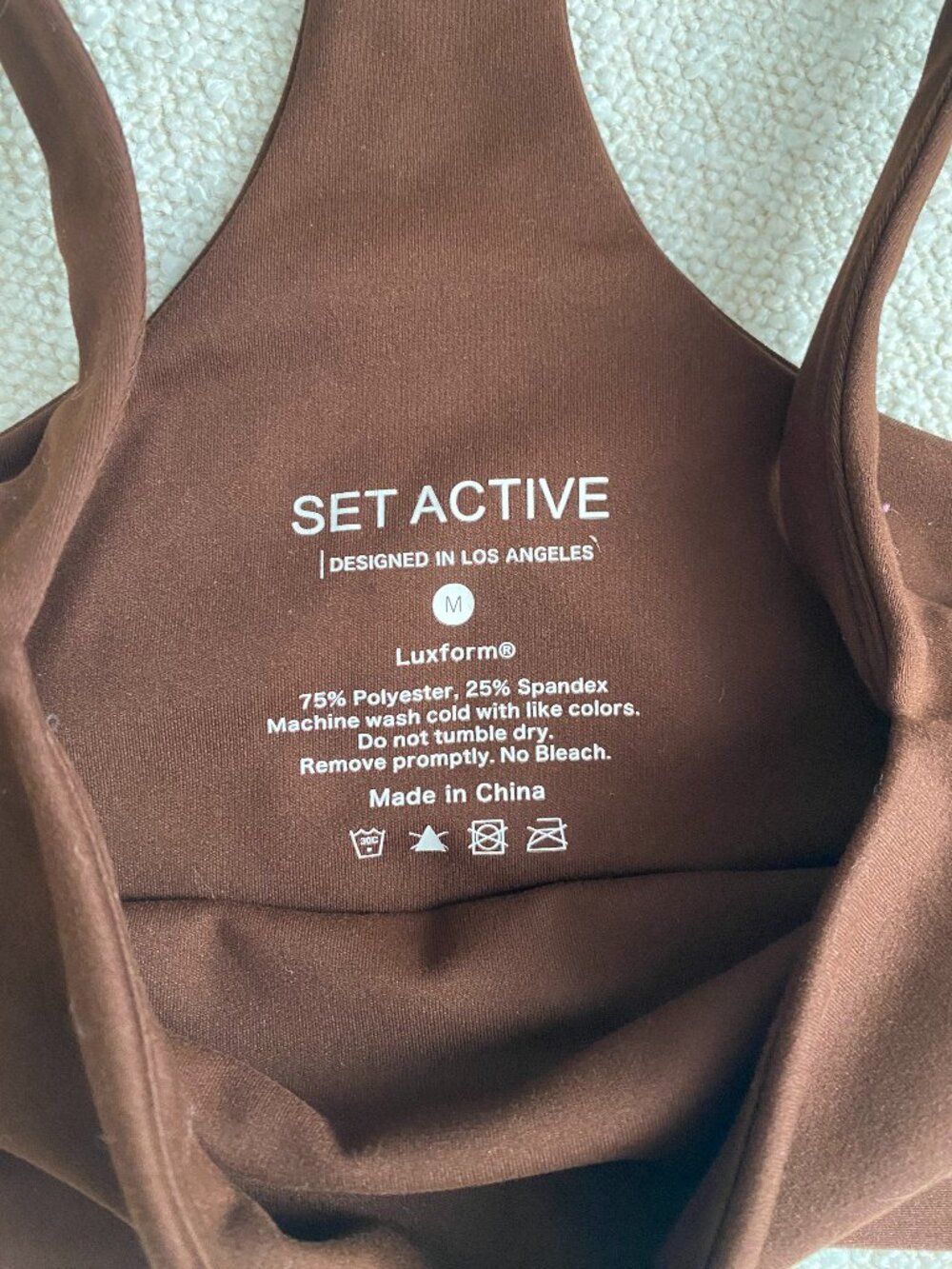 SET Active | LuxForm Racer Box Bra in Coco - Picture 5 of 5